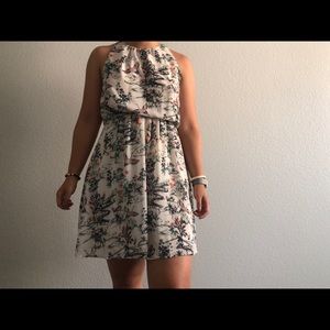 White Dress With Painting Pattern